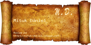 Mituk Dániel névjegykártya